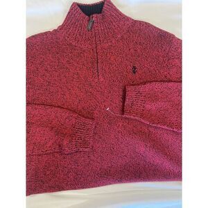Izod Red Black Heathered Youth XL 18/20 3/4 Zip